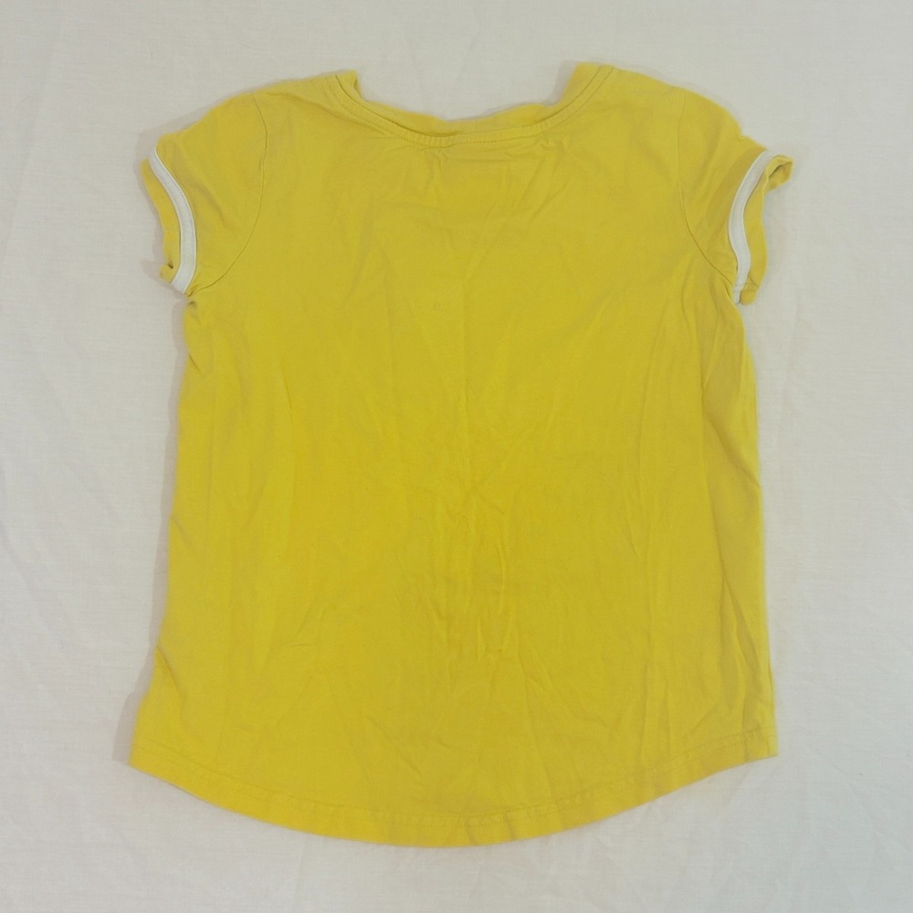 Hanna Andersson Shirt Roller Skate Graphic Tee Short Sleeve Yellow Size 130 - Picture 2 of 3